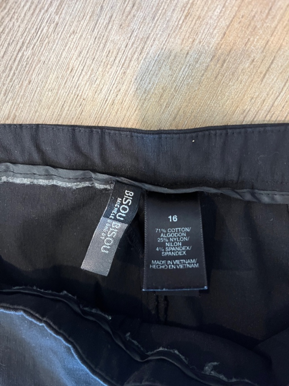 Bisou Bisou Black Mid-Rise Dress Pants - Picture 2 of 3